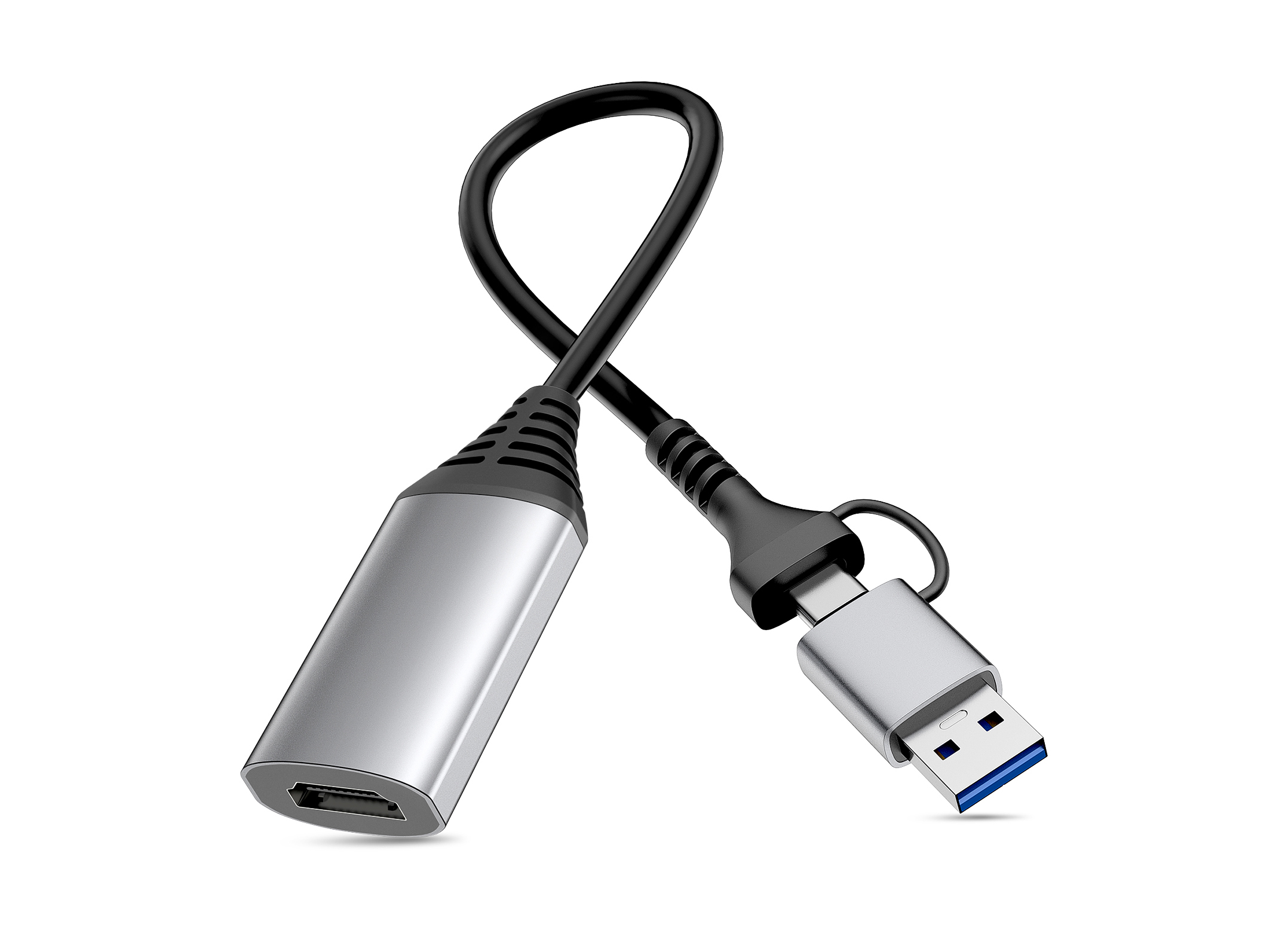 Equip Adapter USB-C/A->HDMI 1920x1080/ 60Hz Alu.