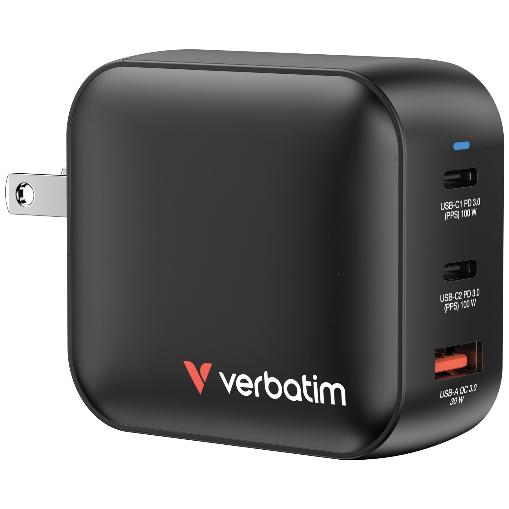 Verbatim Mini GaN Charger 3 Port 100W (EU/UK/US)