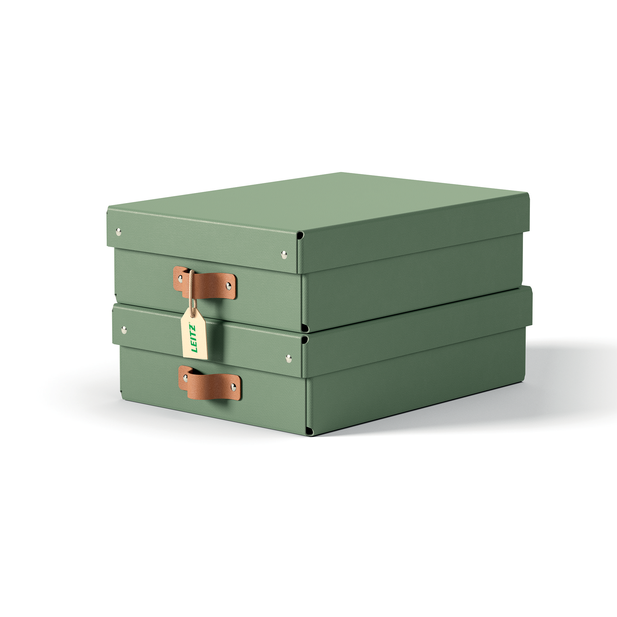 LEITZ Puro Aufbewahrungsboxen 8,0 l grün 27,0 x 37,0 x 10,0 cm, 2 St.