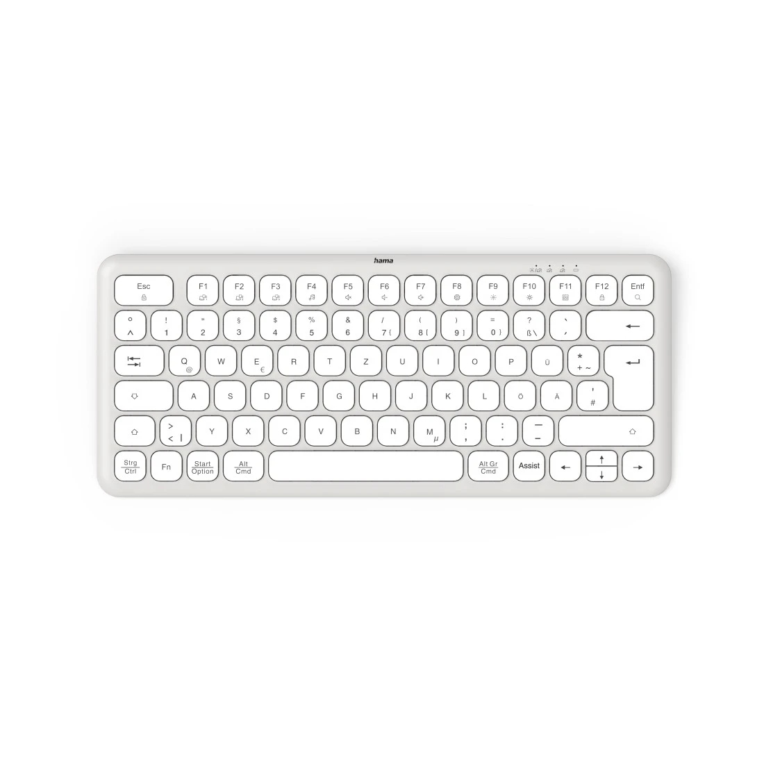 hama WK-500 Tastatur kabellos weiß