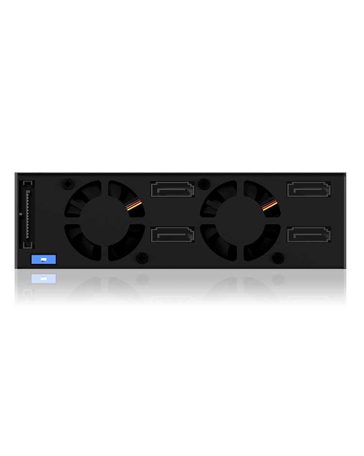 Backplane IcyBox 4x2,5 SATA/SAS HDD/SSD -> 5,25 Schacht sw retail