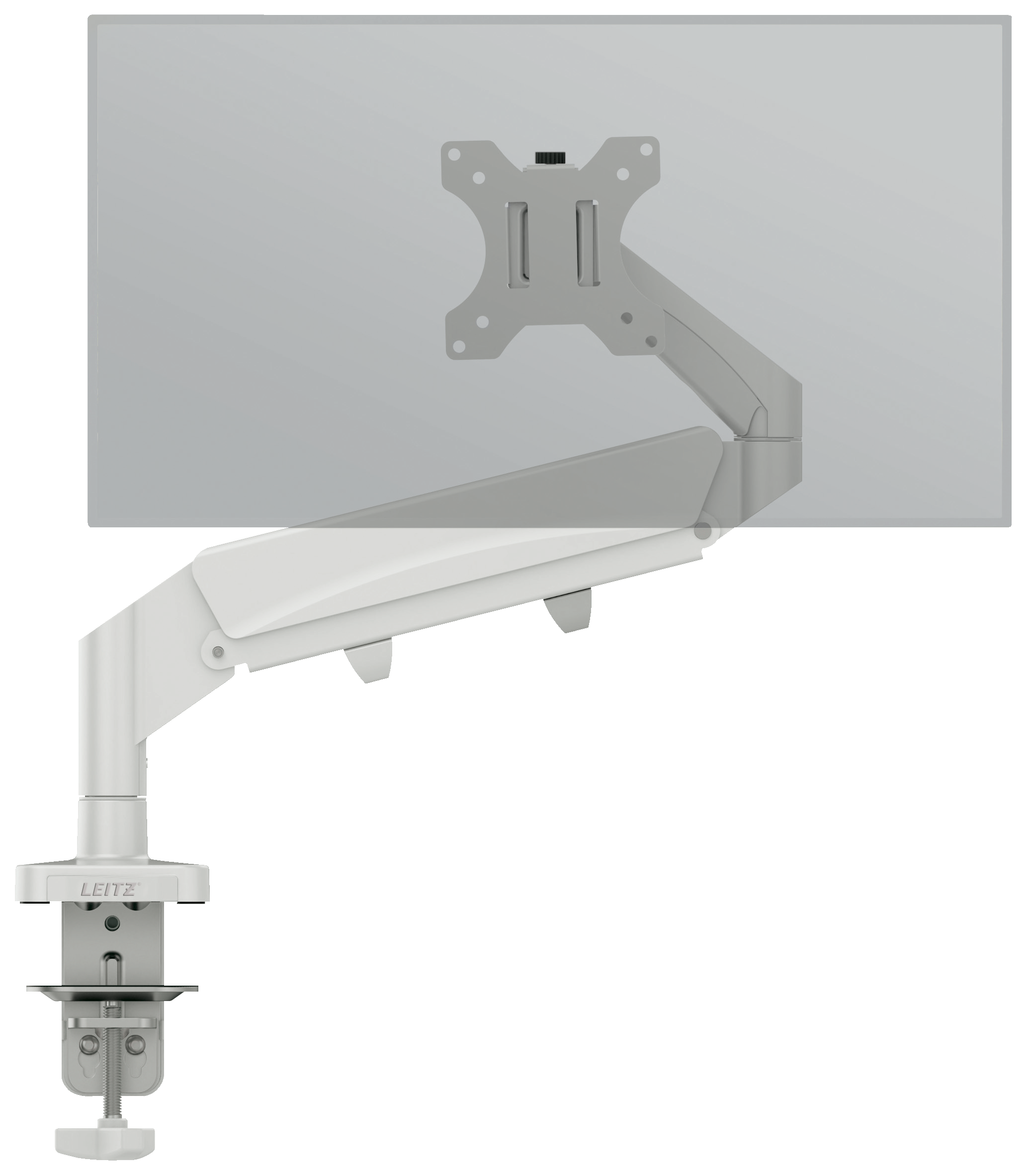 LEITZ Monitor-Halterung Ergo 64890085 lichtgrau für 1 Monitor, Tischklemme