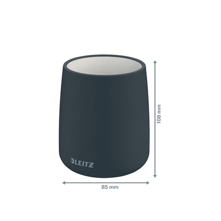 LEITZ Stiftehalter Cosy grau Keramik 8,7 x 8,7 x 10,8 cm