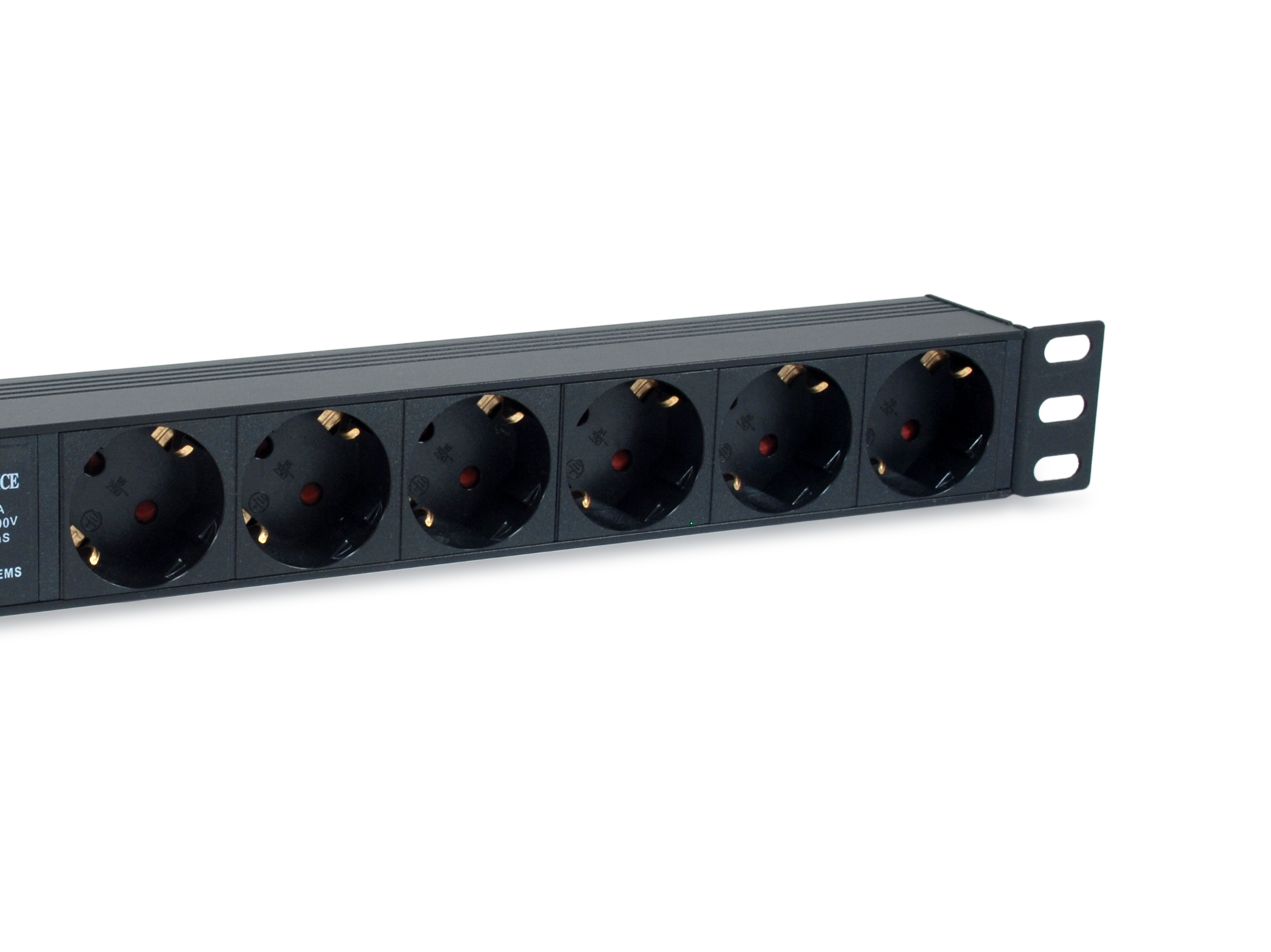 Equip 19 Steckdosenleiste 6xSchuko+Switch->St.90°ÜSS NF Alu
