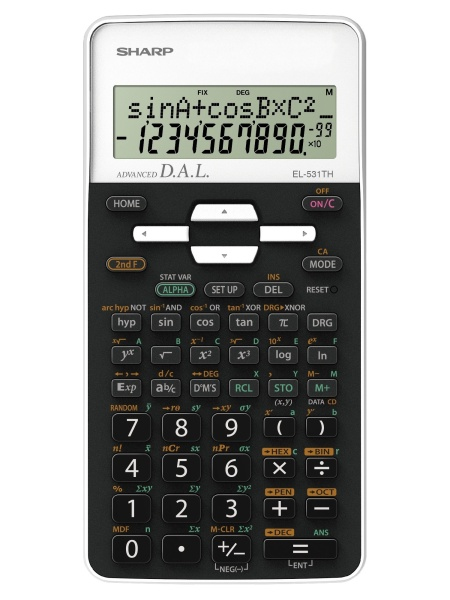 SHARP EL-531TH Wissenschaftlicher Taschenrechner schwarz/weiß