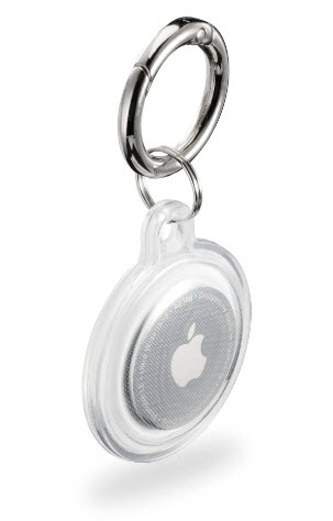 hama Schlüsselanhänger Apple AirTag Halterung Always Clear transparent