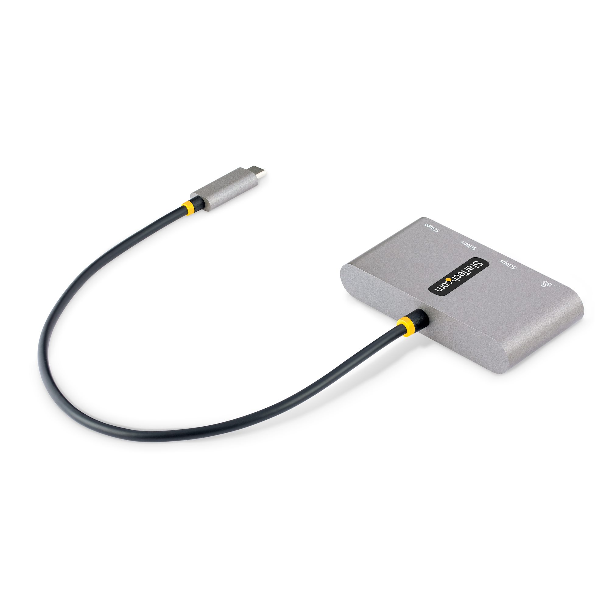 3-PORT USB-C HUB WITH GIGABIT ETHERNET PORTABLE LAPTOP HUB