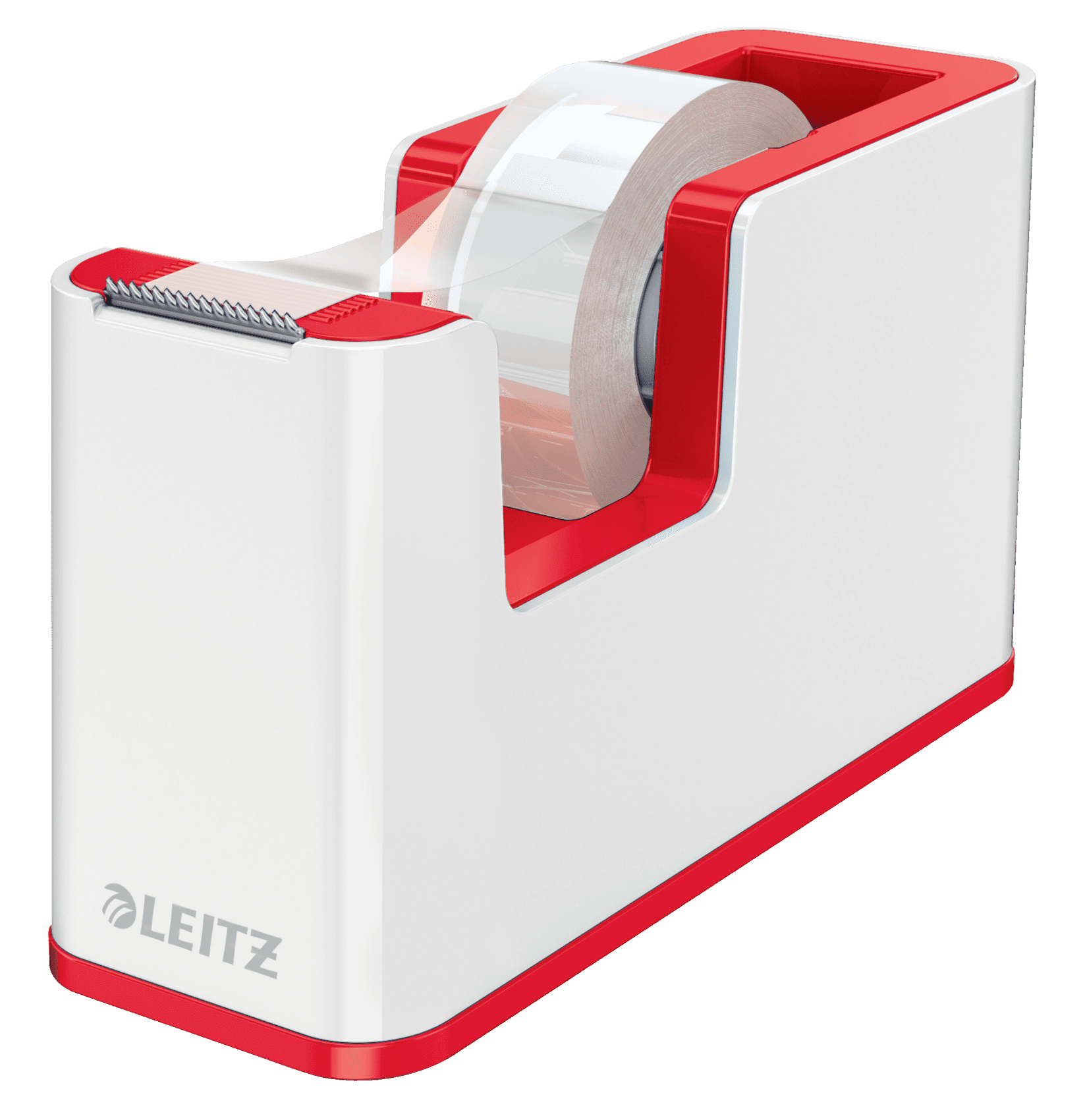 LEITZ Tischabroller WOW Duo Colour perlweiß/rot