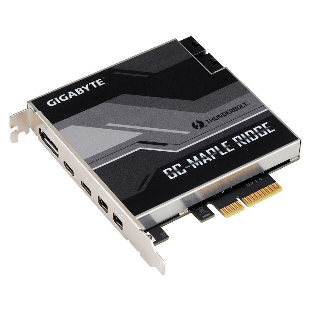 GIGABYTE Intel Thunderbolt 4 Certified add-in card 1xDP 2xMini DP 2xThunderbolt