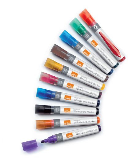 nobo Liquid Ink Whiteboard-Marker farbsortiert 3,0 mm, 10 St.
