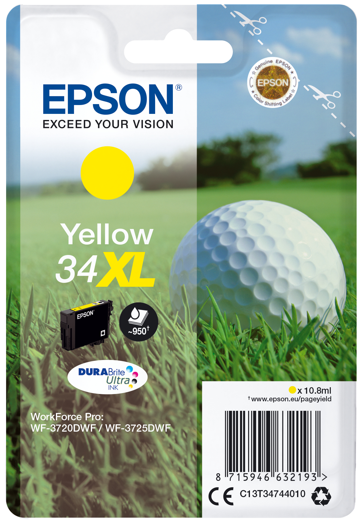 EPSON 34XL / T3474XL (Golfball) gelb Druckerpatrone