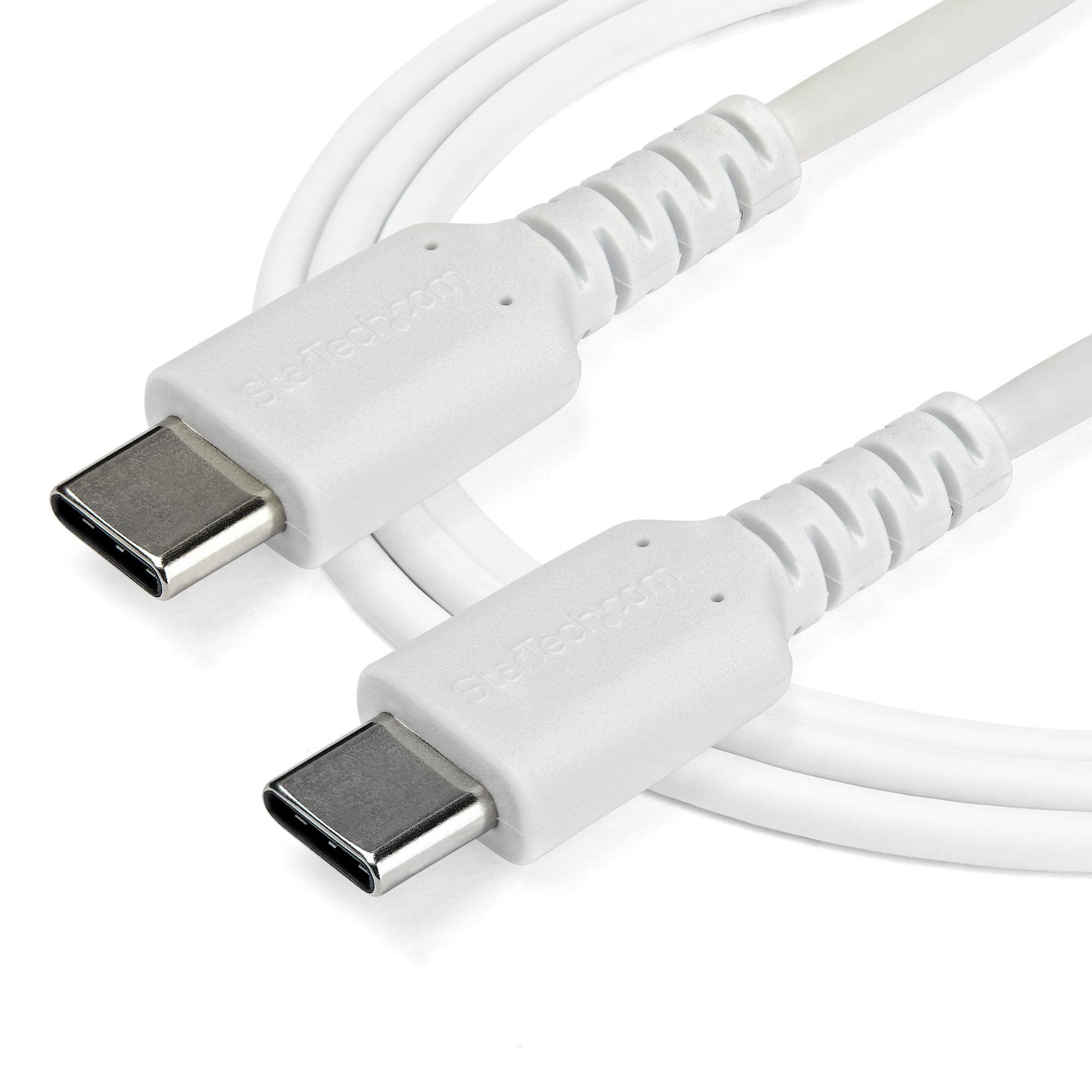 STARTECH.COM RUSB2CC2MW USB-C Kabel 2m hochwertiges USB 2.0 Typ-C Datenübertragungs und Ladekabel St/St Weiss