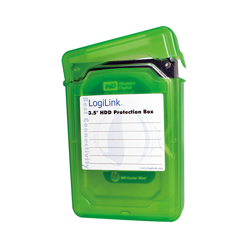 Logilink Festplatten Schutz-Box für 3,5 HDD´s, grün