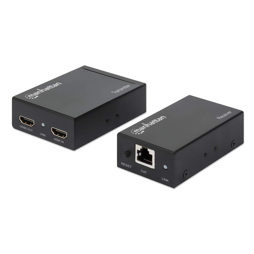 MANHATTAN HDMI over Ethernet Extender Kit Signalverstaerker 1080p bis zu 50 m ueber ein Cat6-Netzwerkkabel lokaler HDMI Ausgang