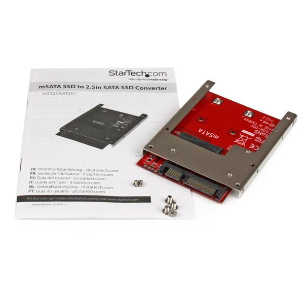 STARTECH.COM mSATA SSD auf 2,5 Zoll SATA Adapter / Konverter - mSATA auf 22-Pin SATA 6,4cm HDD Adapter