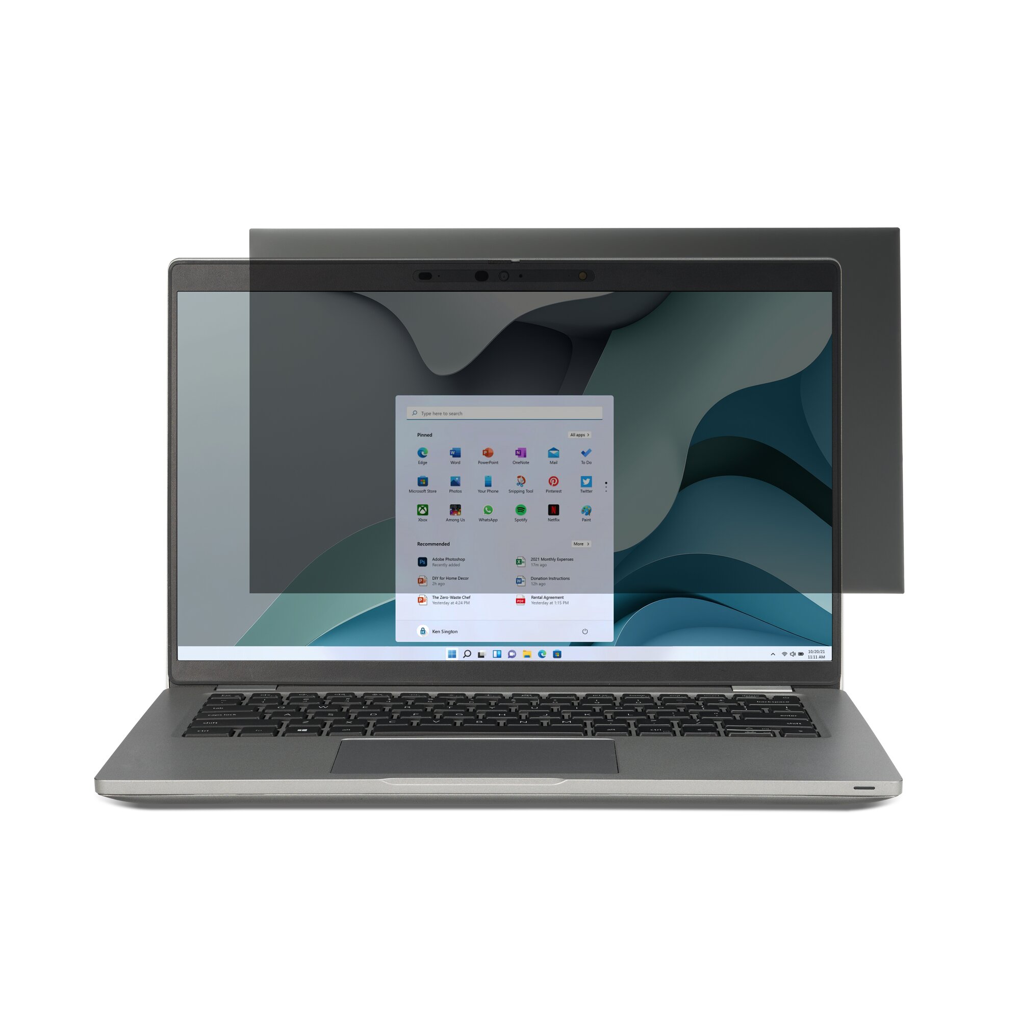 Kensington EQ Display-Blickschutzfolie für 39,6 cm (15,6 Zoll)