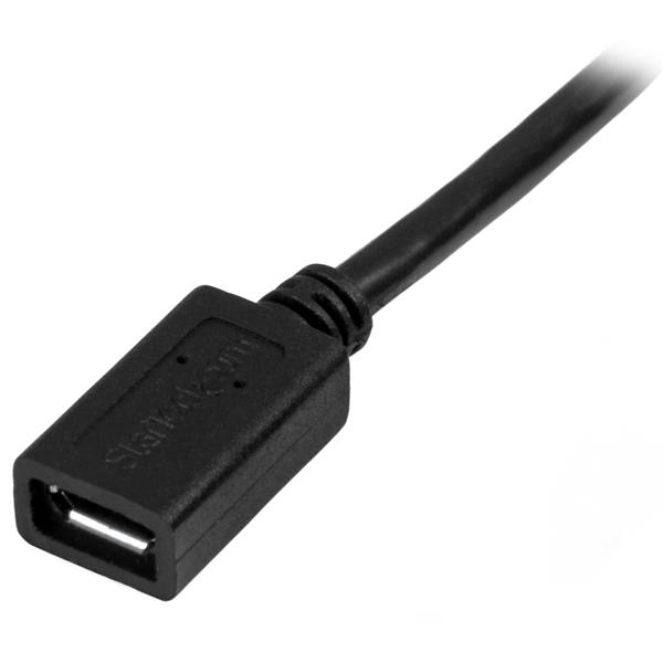 StarTech.com Micro USB Verlängerungskabel 0,5 m Schwarz