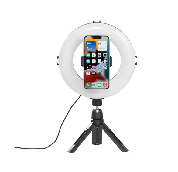 hama SpotLight Smart 80 II LED Ringlicht mit Stativ schwarz 9 Watt