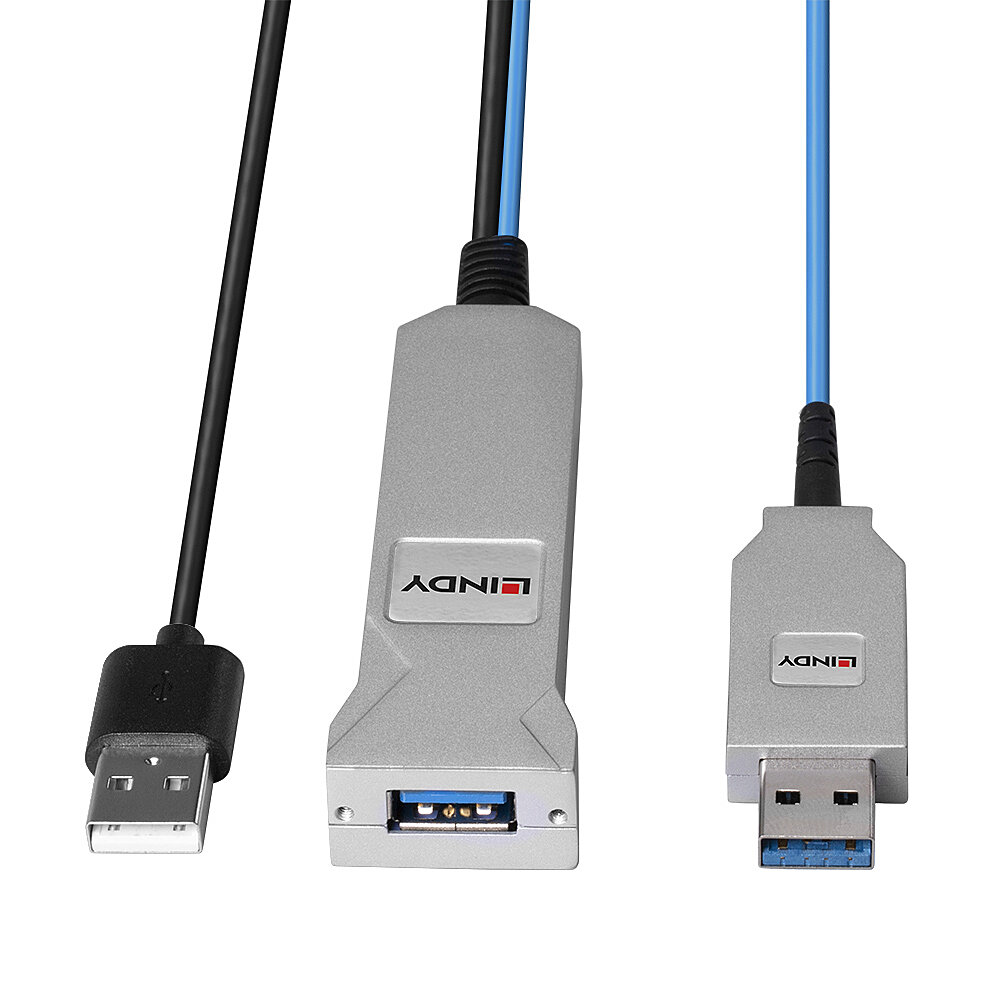LINDY 30m Fibre Optic USB 3.0 Kabel