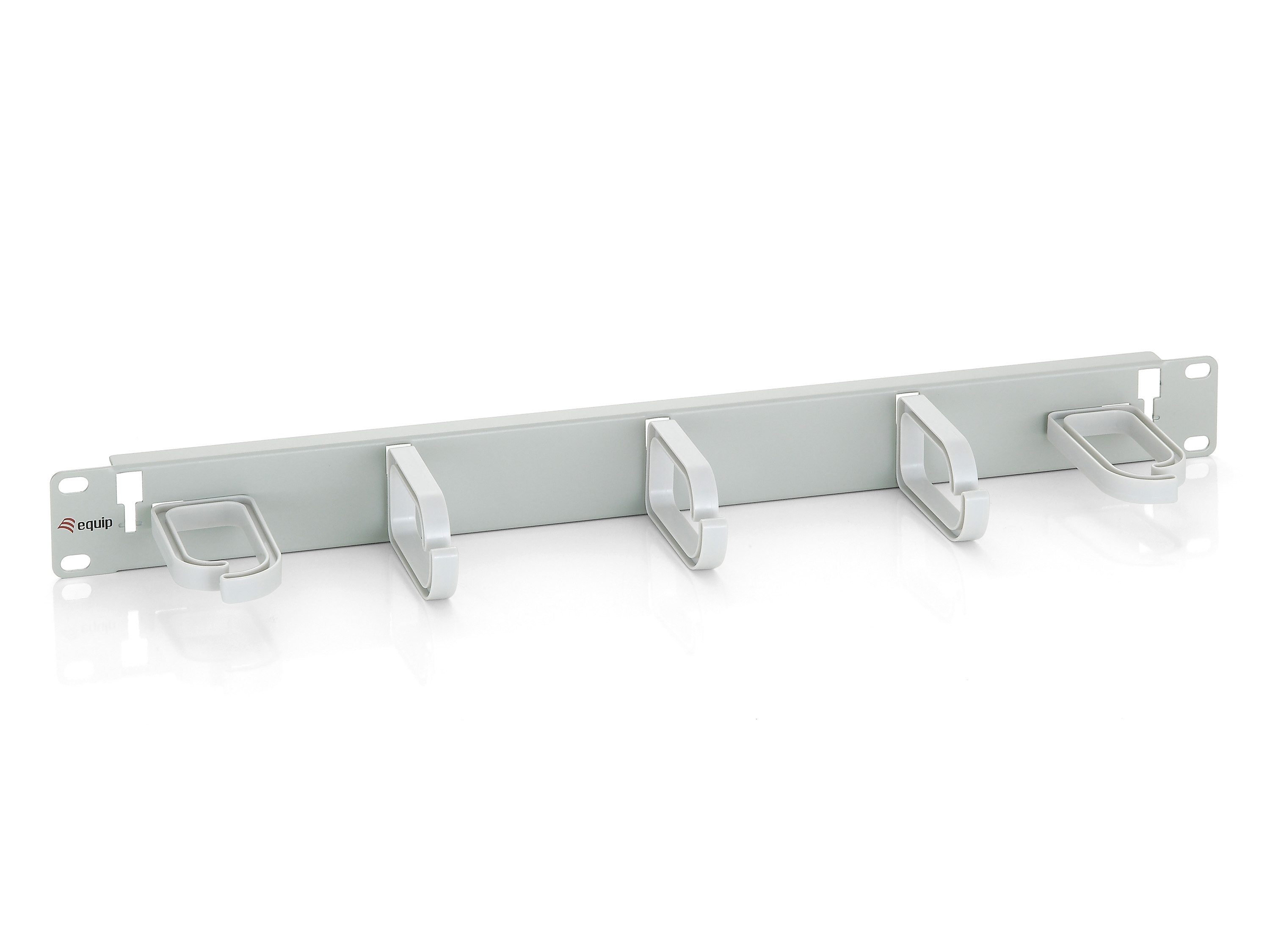 Equip 19 Kabelmanagement 5xPlastikringe Stahl 1U RAL7035