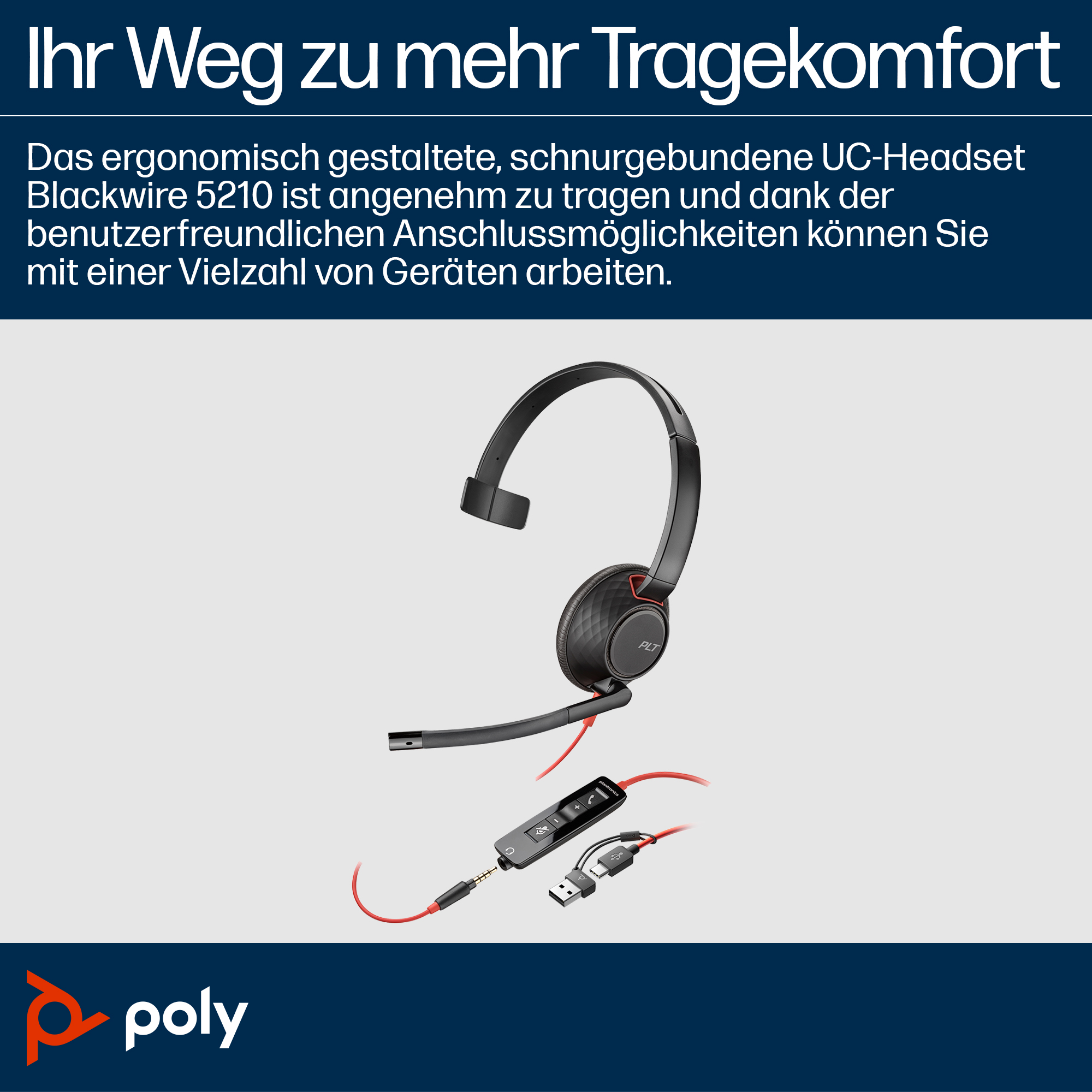 POLY BW 5210 USB-C HS +USB-C/A (BULK)