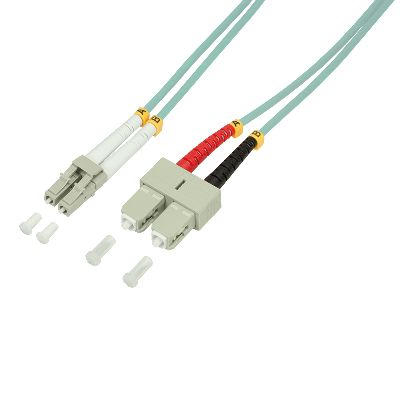 Logilink Glasfaser Patchkabel OM3 50/125Á LC-SC 1,0m türkis