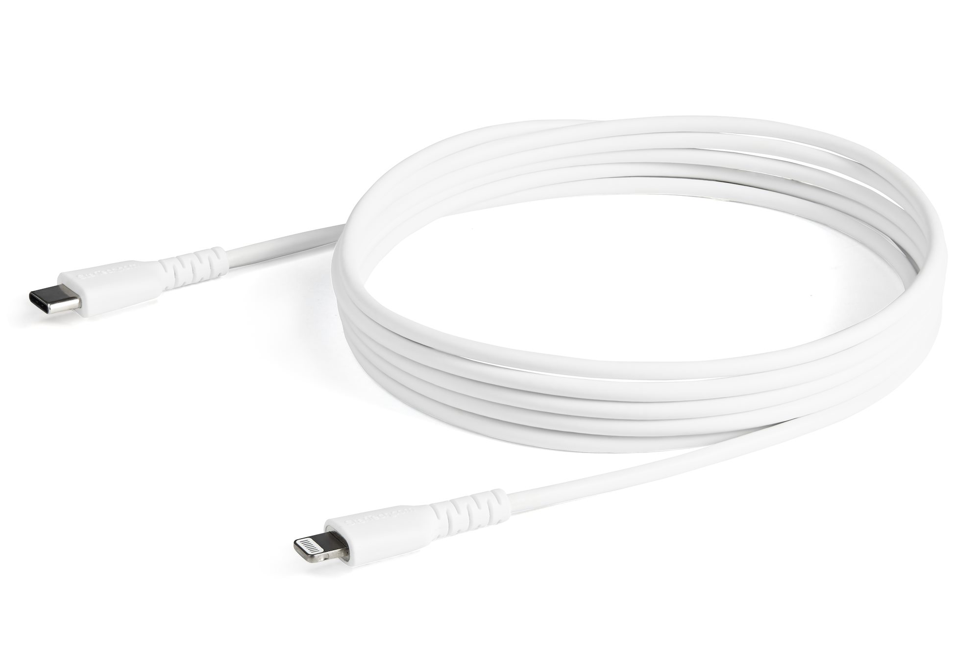 STARTECH.COM USB-C auf Lightning-Kabel 2m Apple Mfi zertifiziert iPhone Ladekabel Aramidfaser weiss RUSBCLTMM2MW