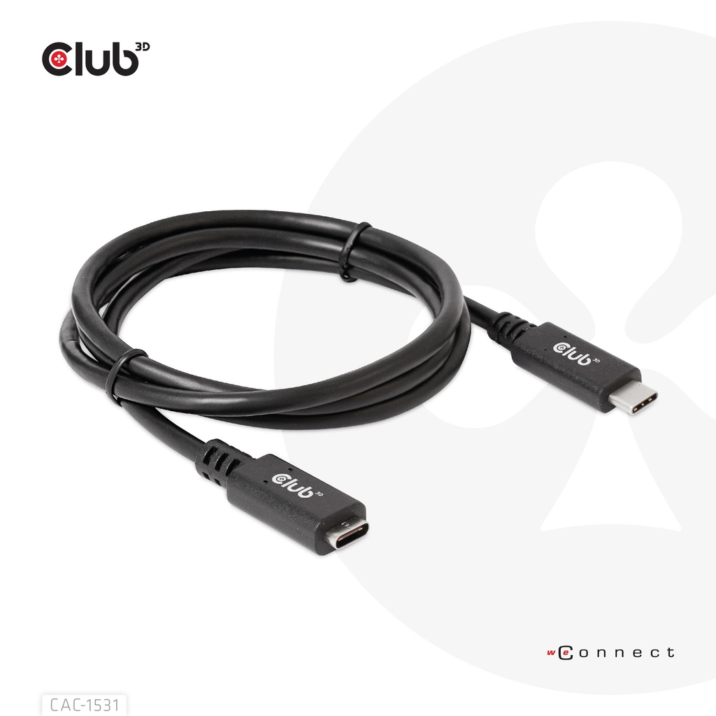 Club3D Kabel USB 3.2 Typ C 1m Verlängerung 5Gbps St/Bu retail
