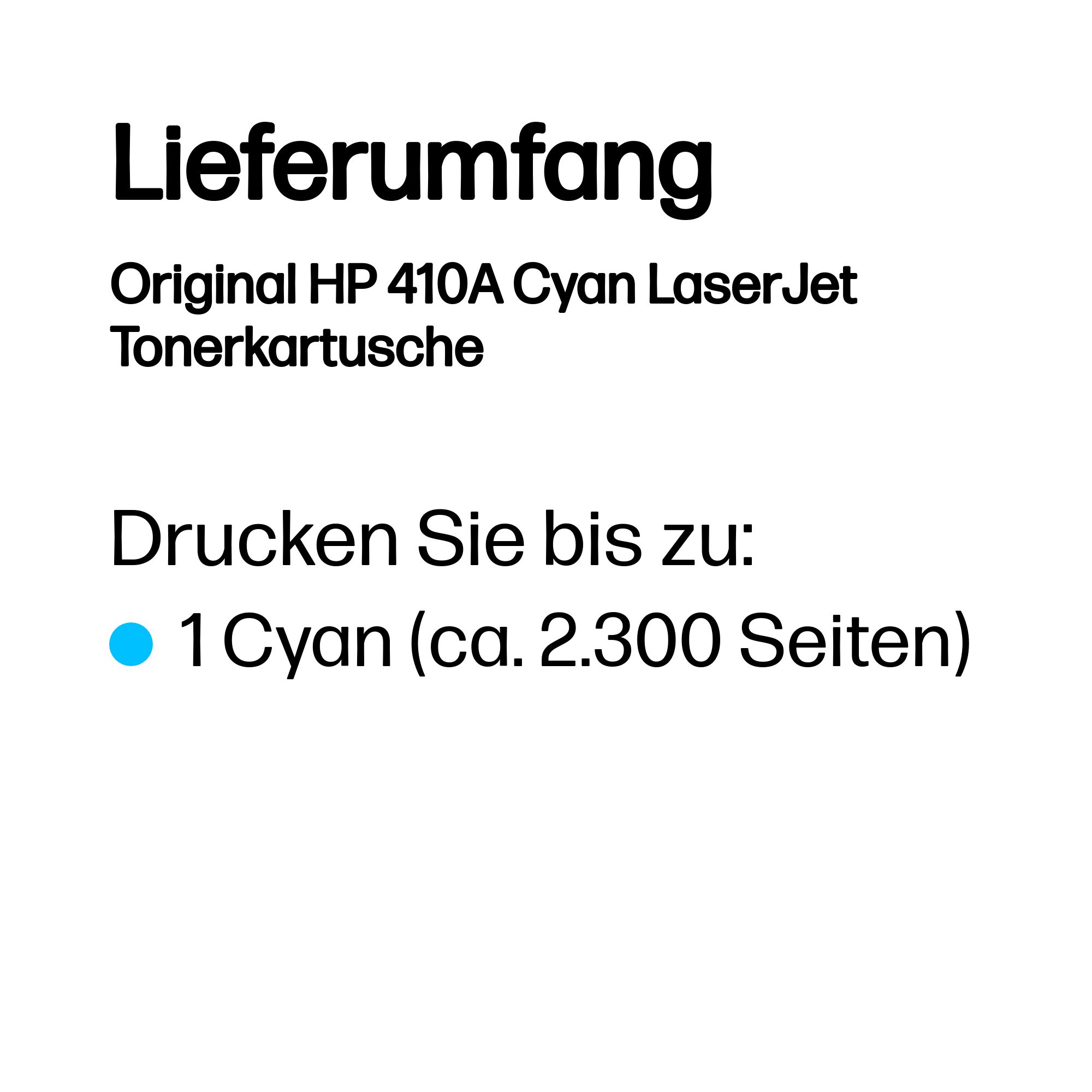 HP 410A Cyan LaserJet Tonerpatrone