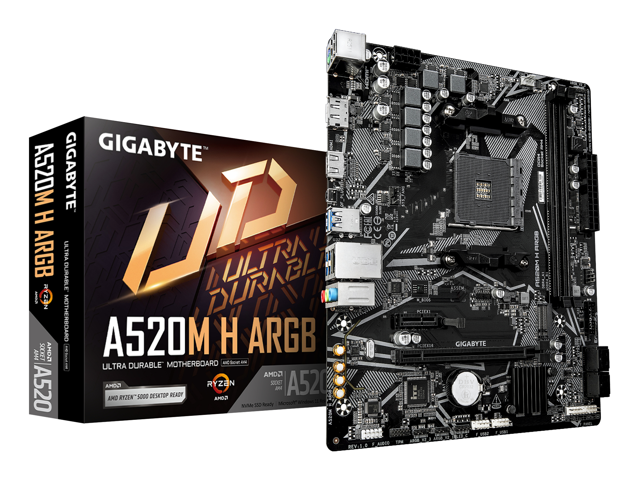 GIGABYTE A520M H ARGB AM4 1xHDMI