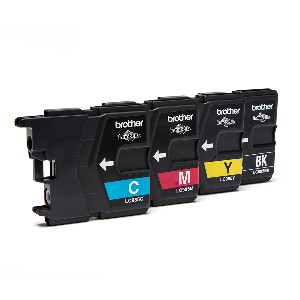 brother LC-985BK/C/M/Y schwarz, cyan, magenta, gelb Druckerpatronen, 4er-Set
