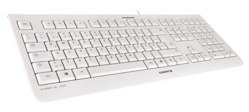 CHERRY KC1000 Tastatur Wired CH 1.80m weiß/grau