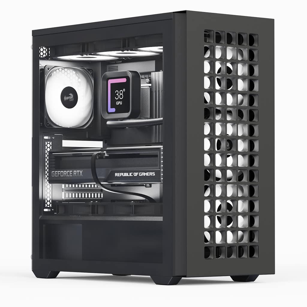 AeroCool Geh Midi D502A-G-BK-V1 (B/Mesh/ATX)