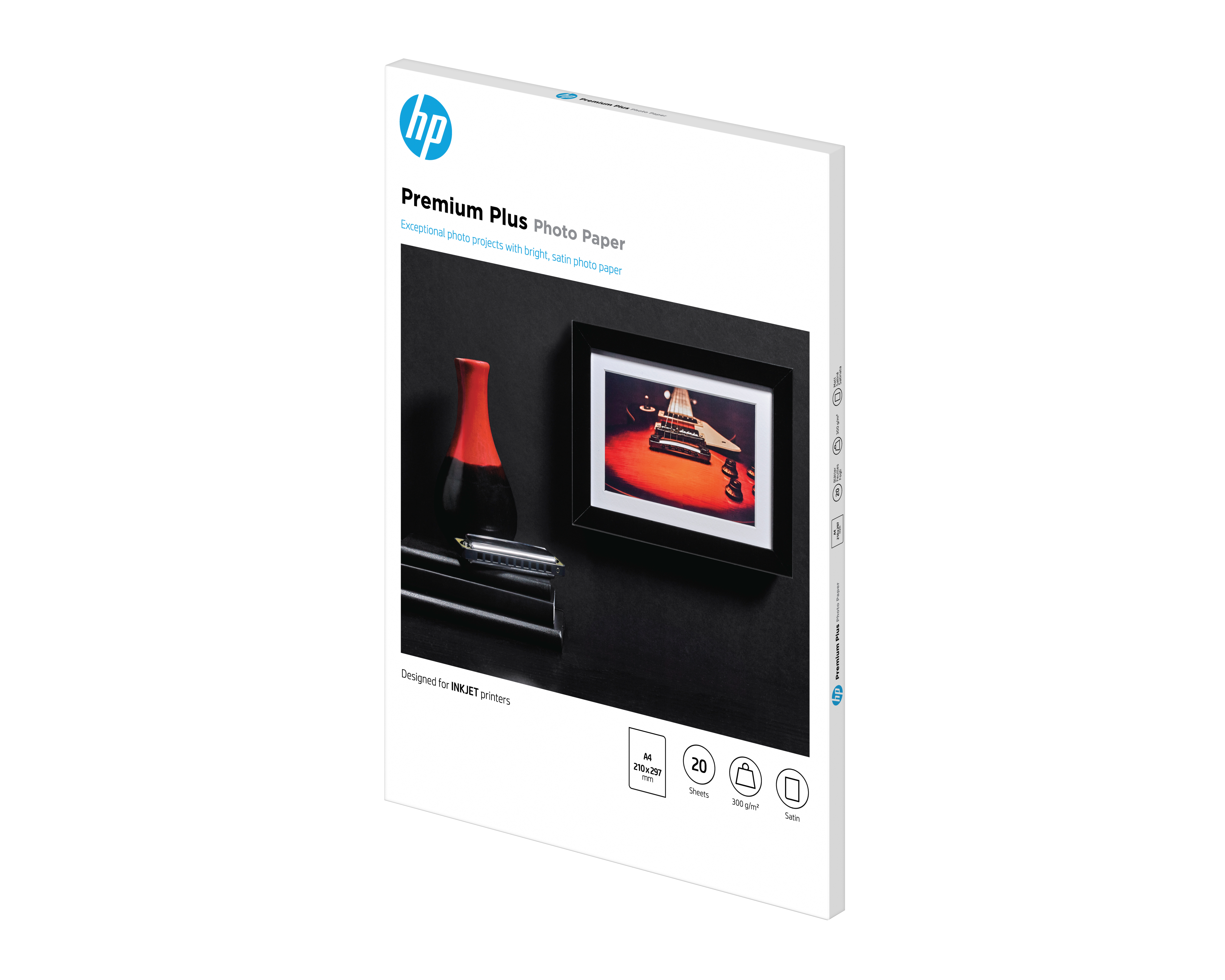 HP Premium Plus Semi-gloss Foto Papier weiss 300g/m2 A4 20 Blatt 1er-Pack