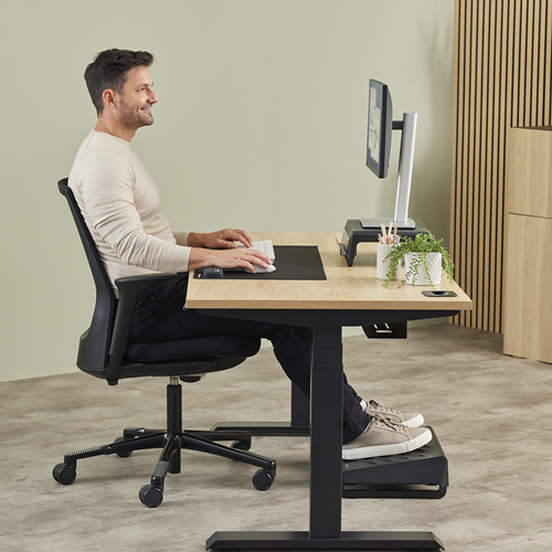 Fellowes Breyta Handgelenkstütze Silikon Schwarz 6x18cm