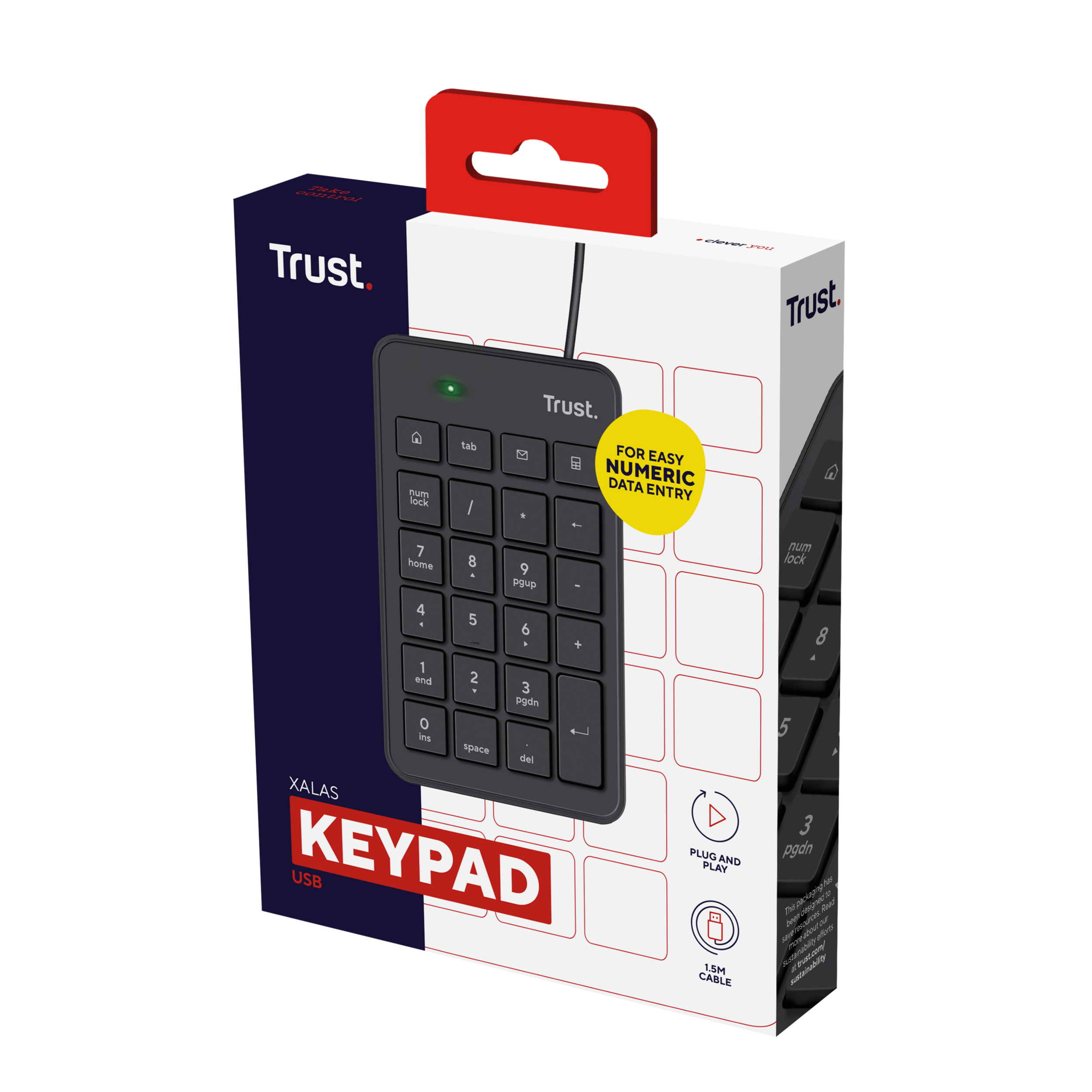 XALAS USB NUMERIC WIRED KEYPAD .