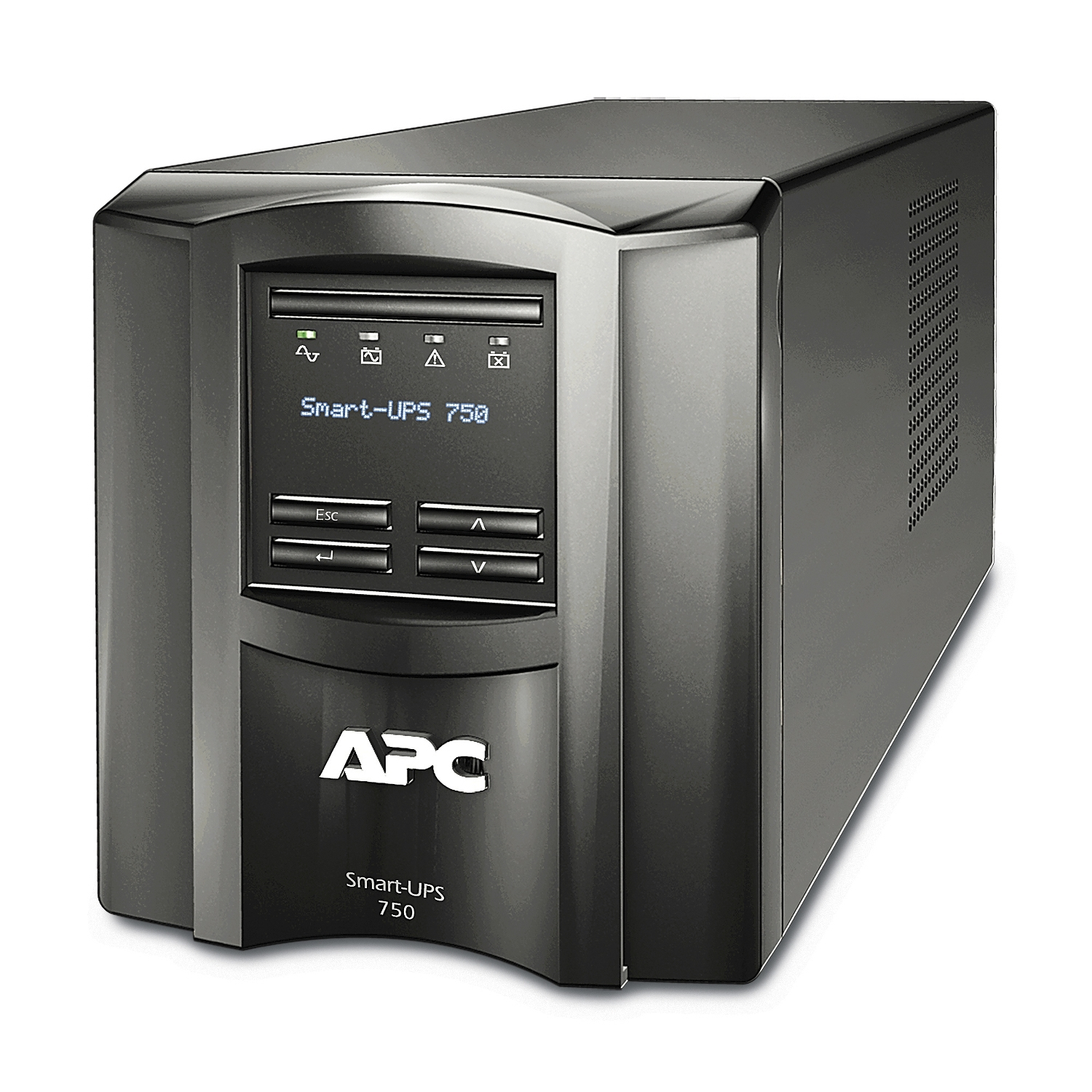 APC Smart-UPS 750VA LCD UPS AC 120V 500Watt 750VA 1-phase Ethernet RS-232 USB output connectors 6 Black with APC SmartConnect