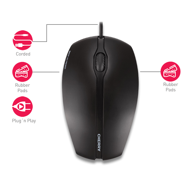 Mouse Cherry Gentix illuminated schwarz (JM-0300)