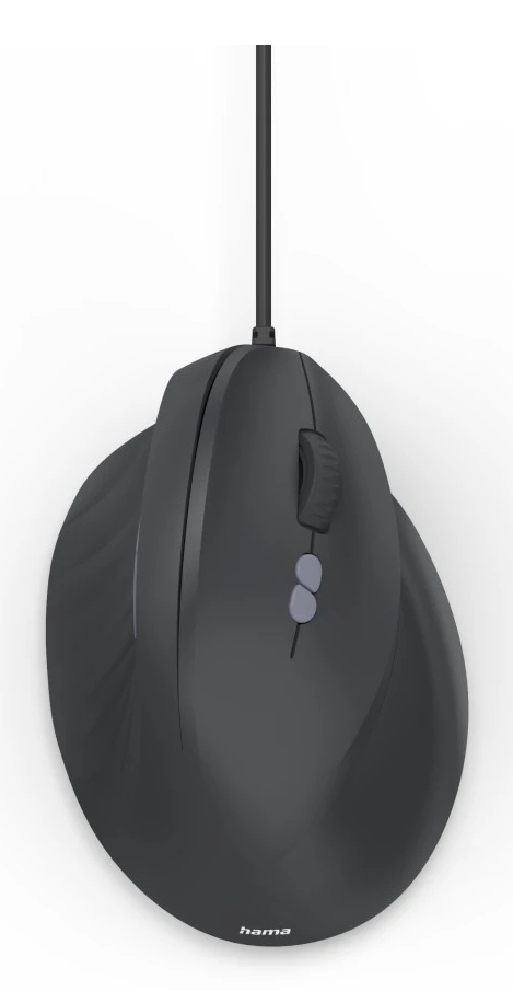 hama ECM-500R Maus ergonomisch kabelgebunden schwarz