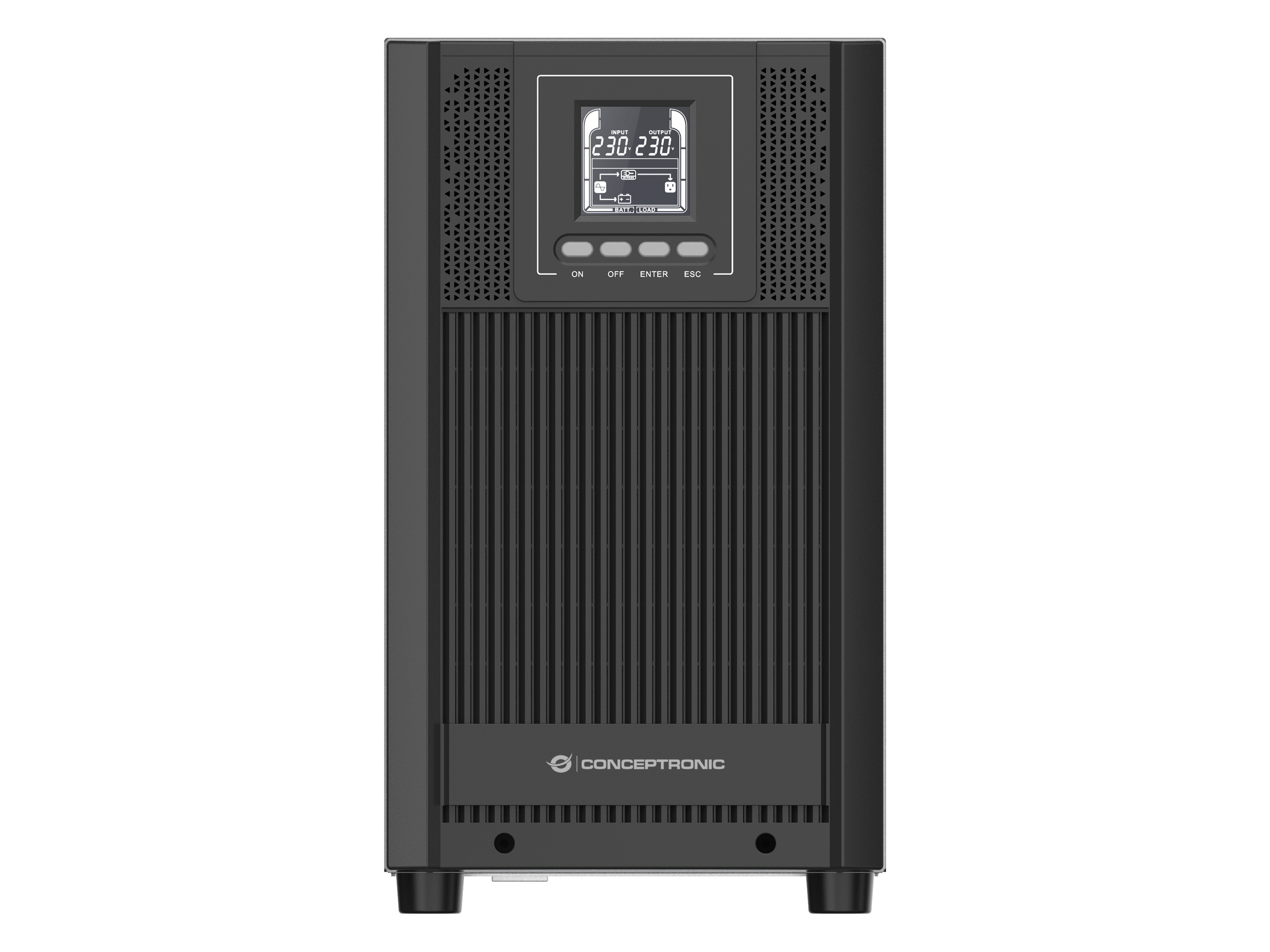 CONCEPTRONIC USV 3000VA/2700W/4xSchuko/USB/+ Online Tower sw