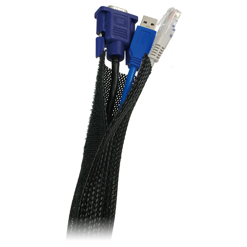 Logilink Kabelschlauch flexibel 1,8m schwarz
