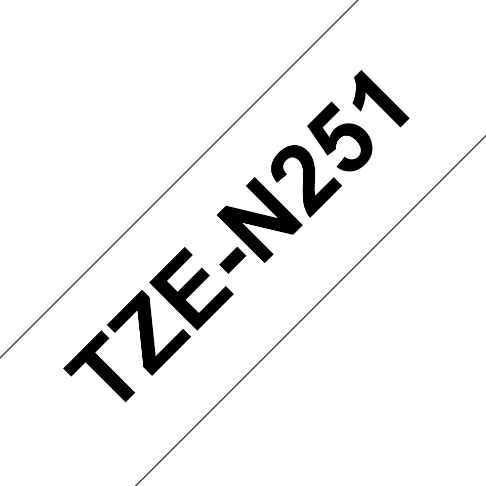 TZE-N251 NON LAM. TAPE 24 MM 8 M BLACK ON WHITE