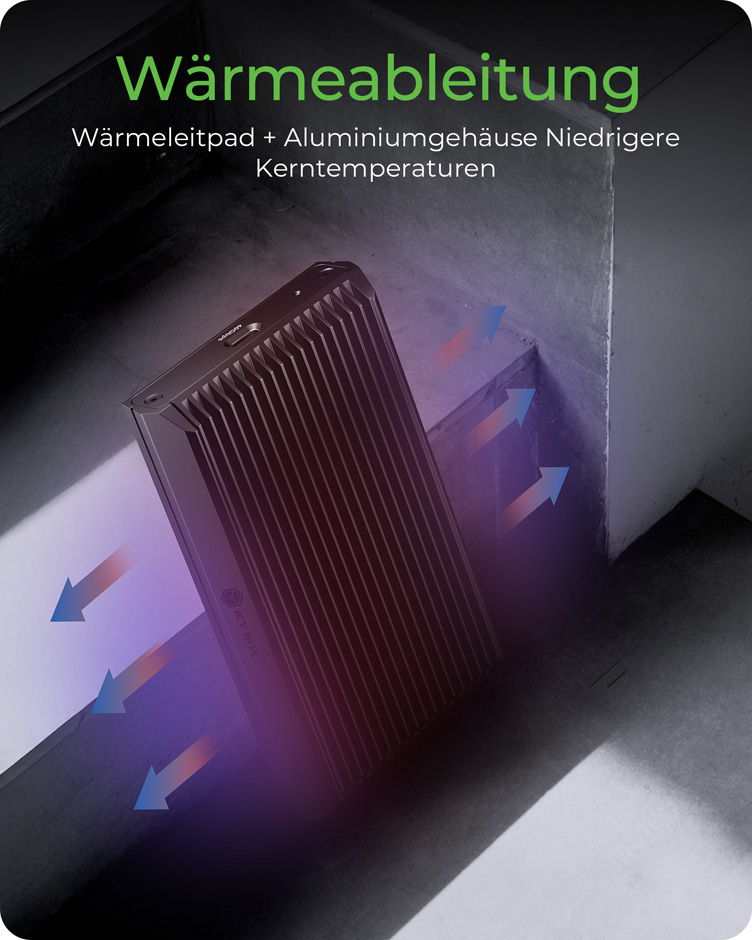 Geh. IcyBox für NVMe M.2 SSD zu Type-C USB 4