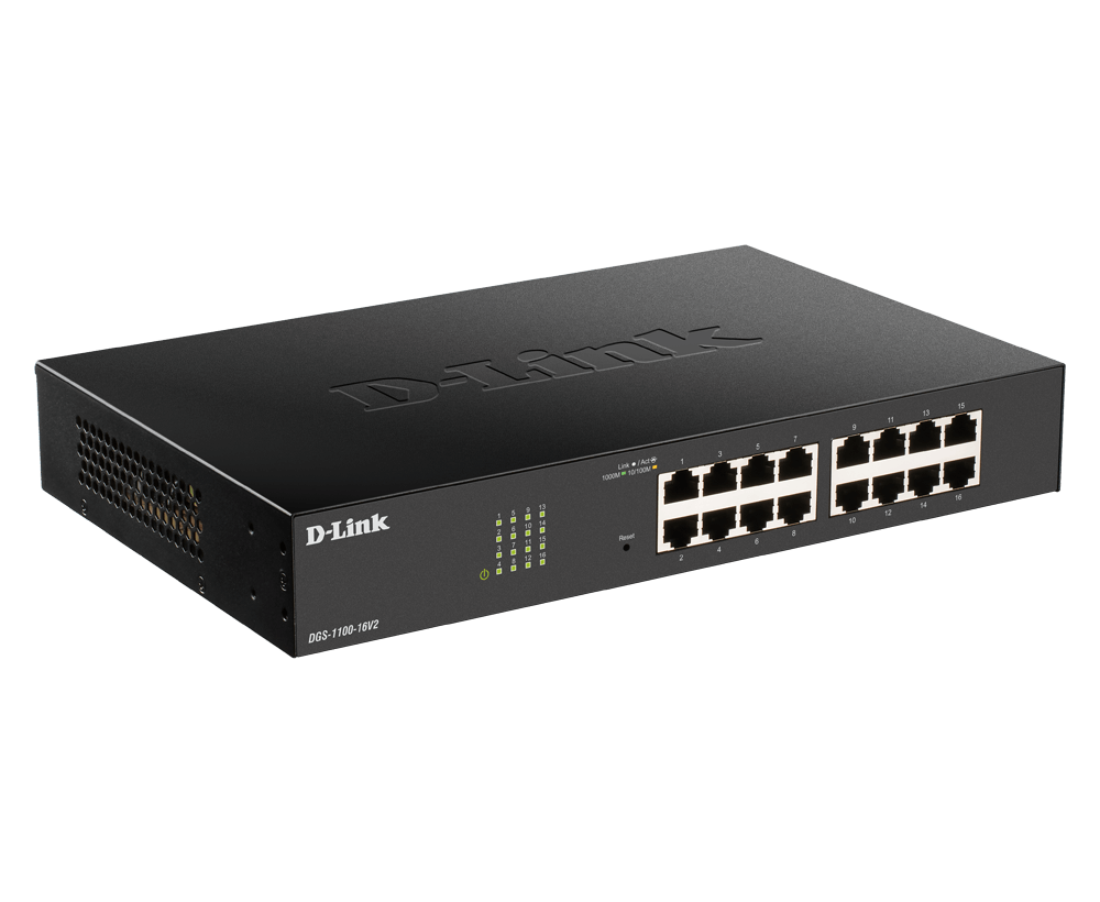 D-LINK DGS-1100-24PV2/E 24-Port Layer2 PoE Gigabit Smart Switch 24x 10/100/1000Mbit/s 12x PoE 100W Kapazität lüfterlos