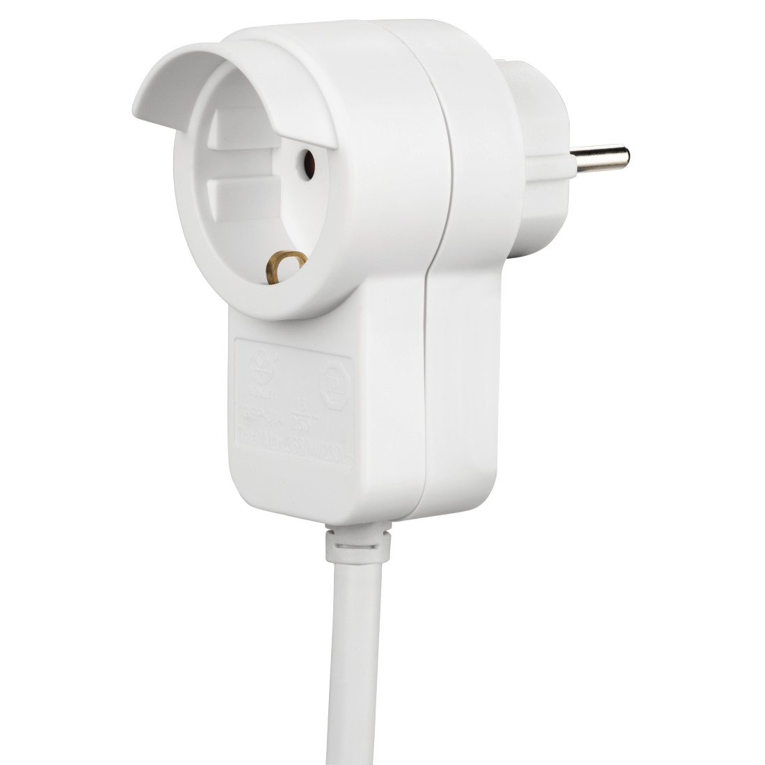 hama Powerplug Verlängerungskabel weiß