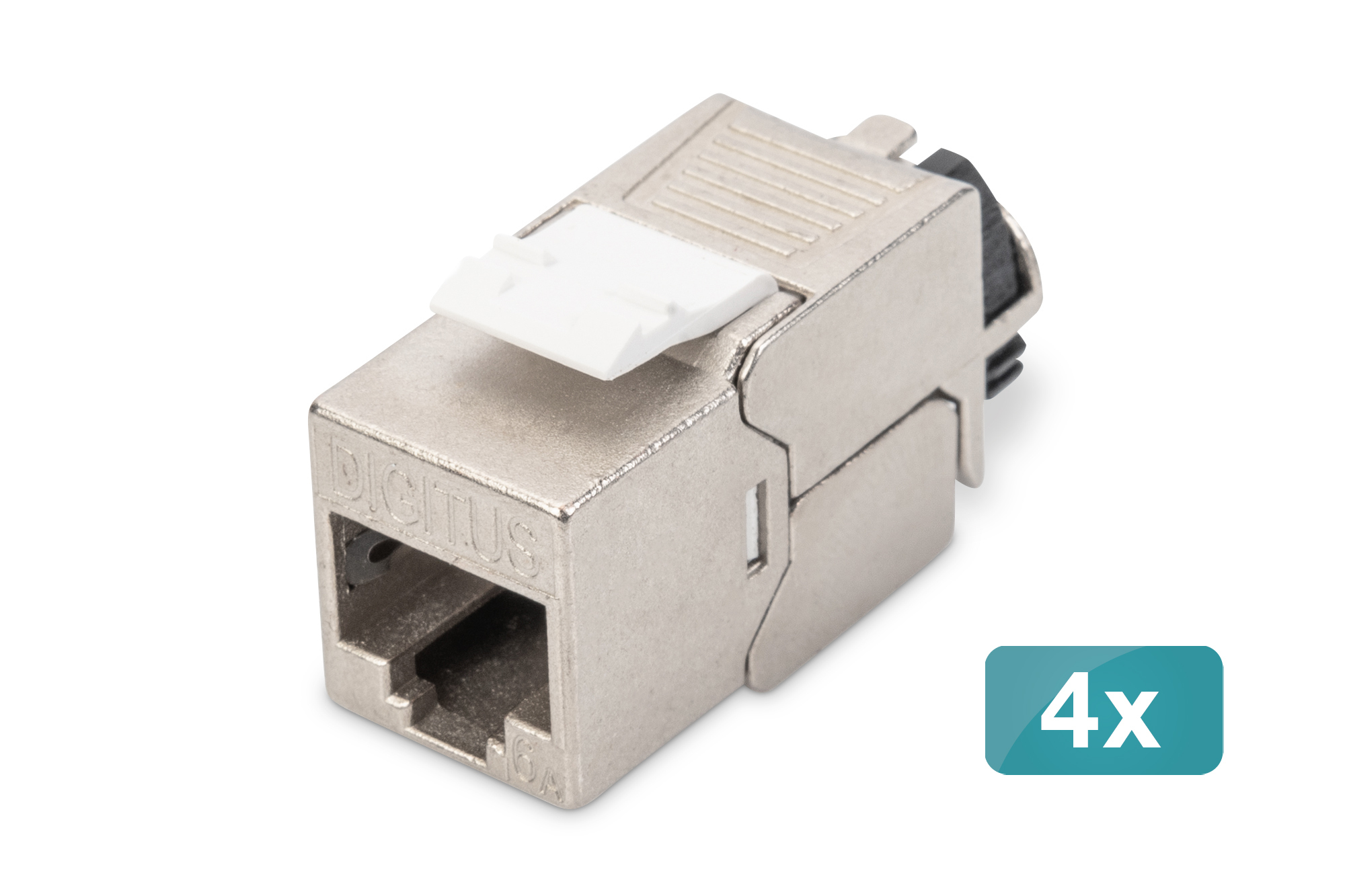 CAT 6A KEYSTONE MOD SHIELD 4PCS SHIELDED TOOL-FREE CONNECTION