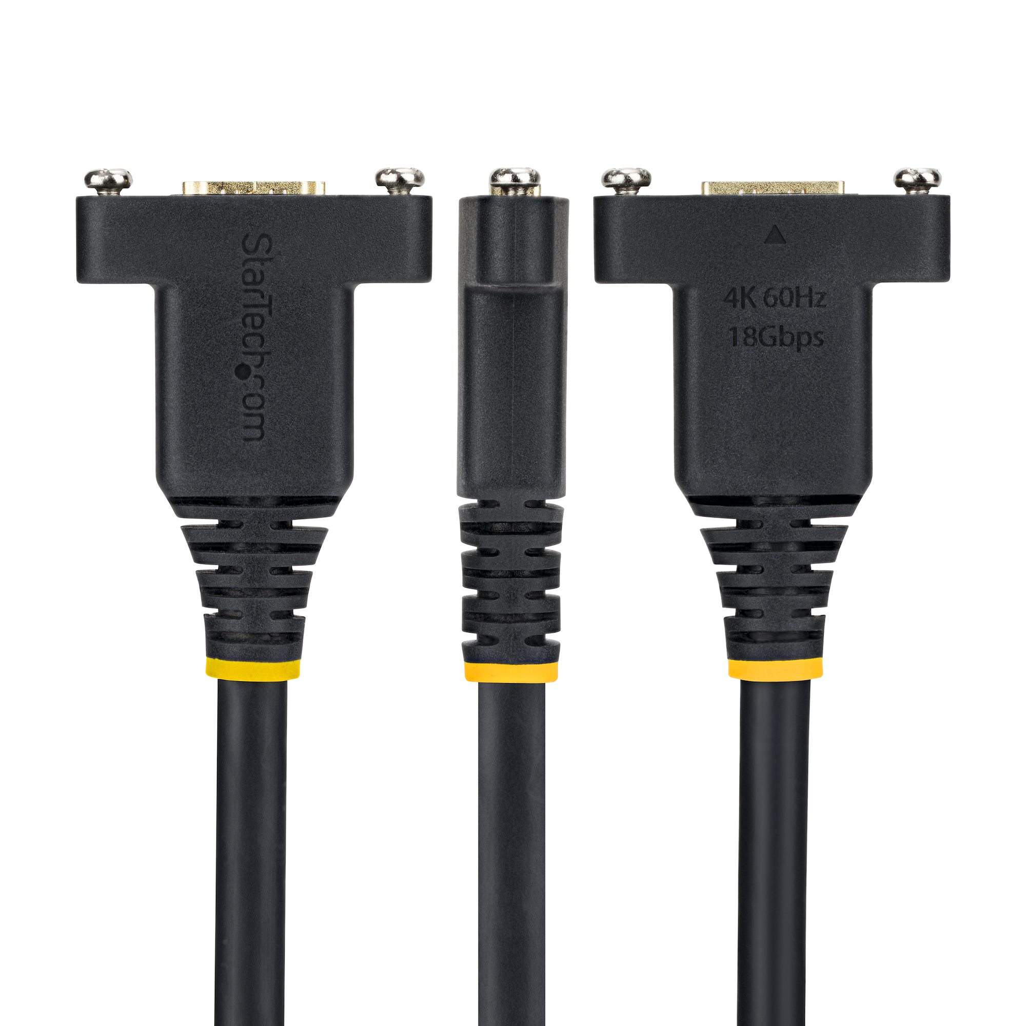 1.8M HDMI 2.0 CABLE M-F PANEL M TO F PANEL BLACK CABLE