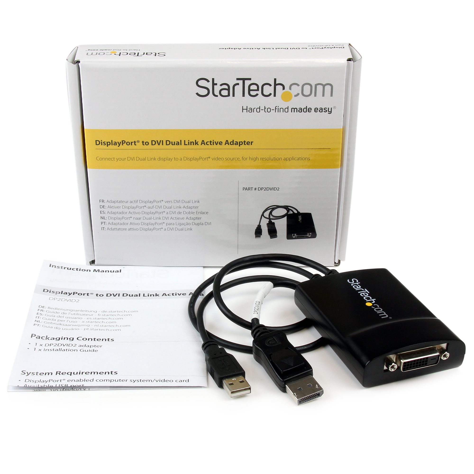 DP TO DVI DL ACTIVE ADAPTER .