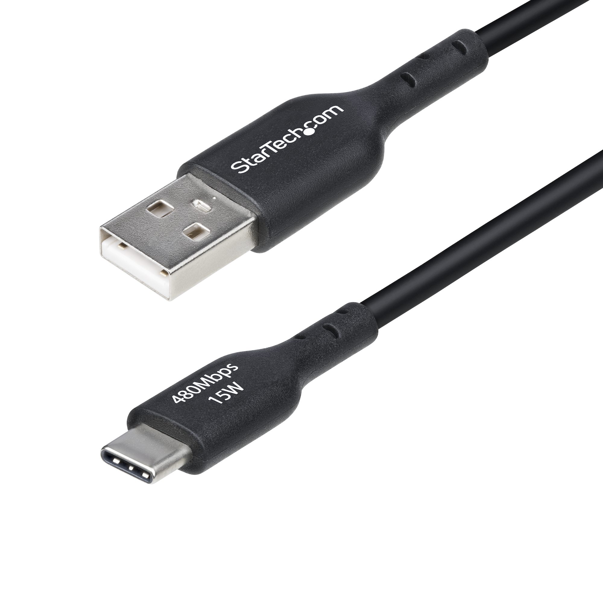 1M USB-A TO USB-C CABLE BLACK CORD USB 2.0 DATA TRANSFER