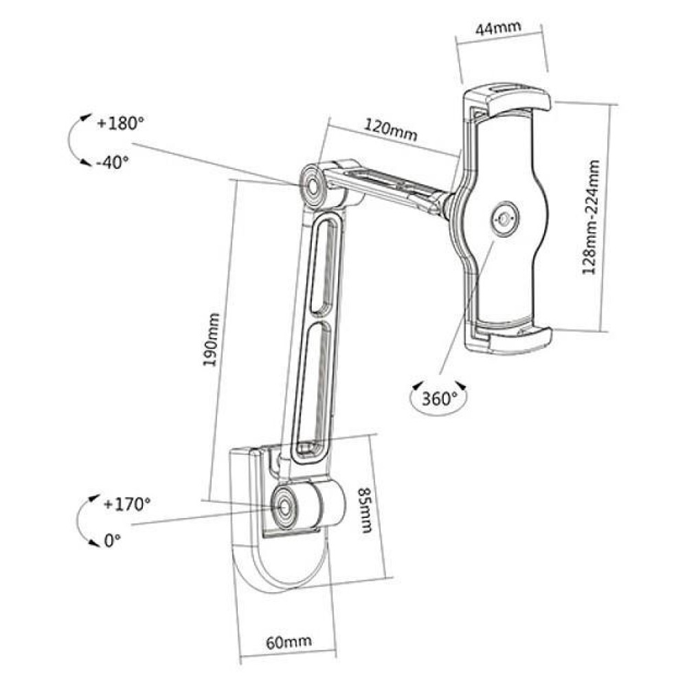 Techly Tablet Wand Halter 4.7-12.9
